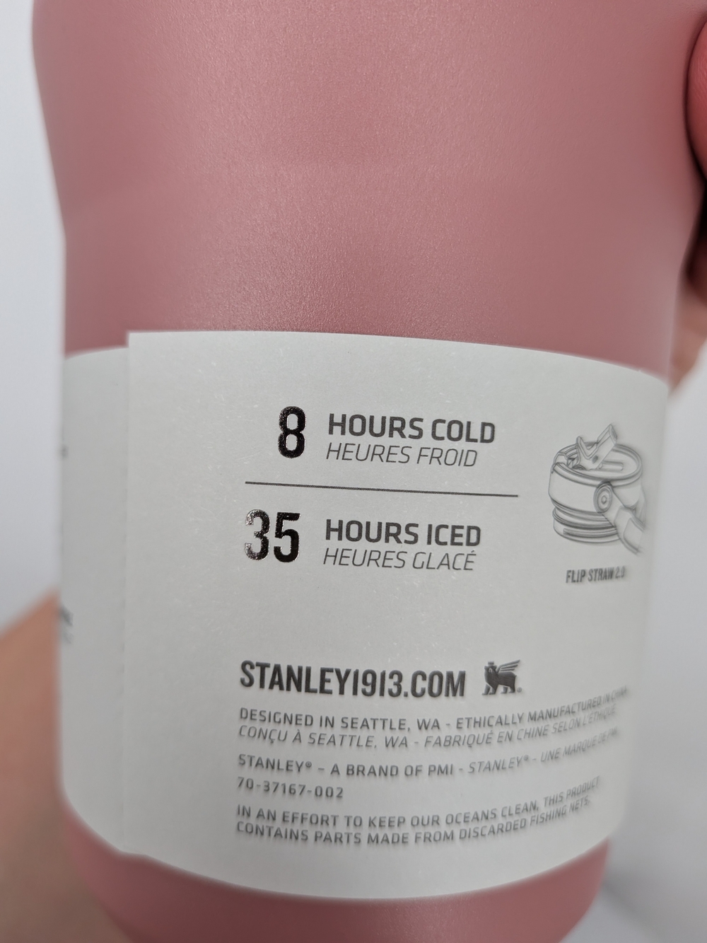 NEW Stanley The IceFlow Flip Straw Tumbler water bottle cup 20 OZ antique pink - Picture 8 of 11